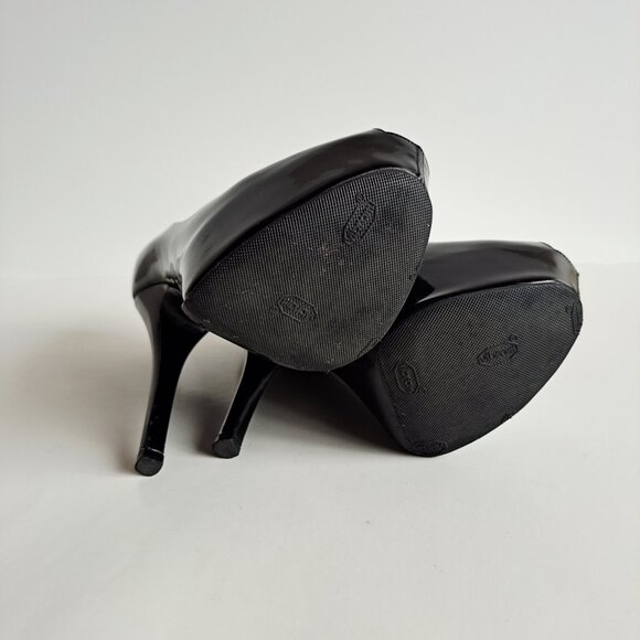 Louis Vuitton Black Leather Platform Oh Really! Peep Toe Pumps Size 36 - Picture 14 of 16